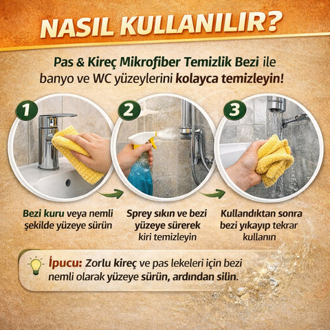 1 x Mikrofasertuch Ofen & Fett I 1 x Mikrofasertuch Rost & Kalk / WC