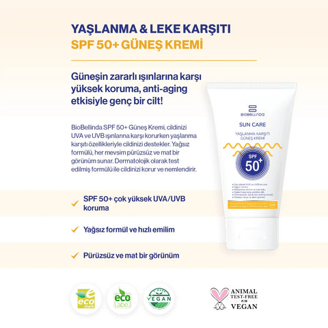 Yaşlanma Karşıtı Güneş Kremi SPF 50 - BL136