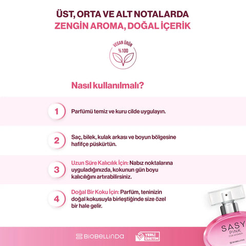 Sasy Pink Eau De Parfum Kadınlar İçin - BL175