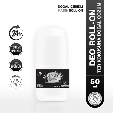 Sasy Black Antiperspirant Deo Roll-On - BL180