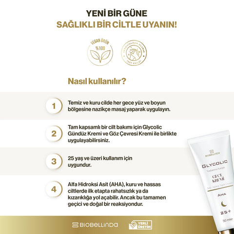 Glikolik Gece Kremi AHA (25+) - BL88