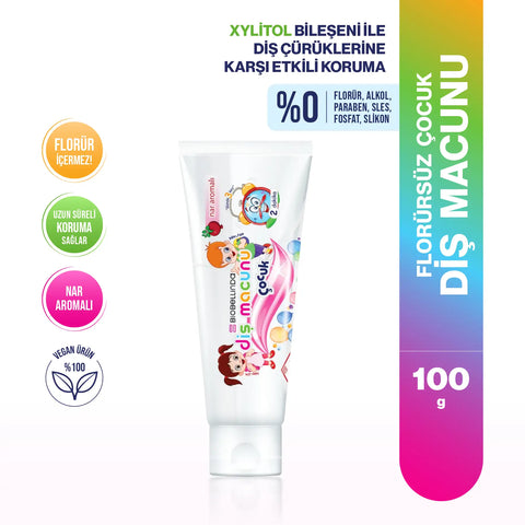 Çocuk Diş Macunu Florürsüz | Nar Aromalı - BL95