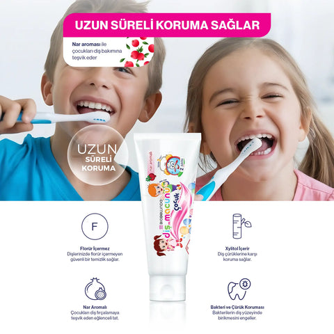 Çocuk Diş Macunu Florürsüz | Nar Aromalı - BL95